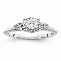 Sterling Silver Silvadium Genuine 1/4 Carat T.W. Diamond Engagement Ring... - £242.06 GBP