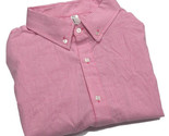 Men’s XL Pink &amp; White Gingham Checkered Check Button Down Shirt American... - $19.69