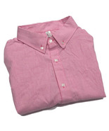 Men’s XL Pink &amp; White Gingham Checkered Check Button Down Shirt American... - £15.60 GBP