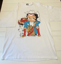 VTG 1996 Betty Boop Shirt Out Of Gas Single stitch Diamond Dust XL - £168.27 GBP