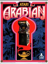 Arabian Arcade Flyer 1983 Original Retro Video Game Promo Artwork Aladdin&#39;s Lamp - £19.81 GBP