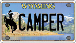 Camper Wyoming Novelty Mini Metal License Plate Tag - £11.76 GBP