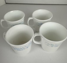 Corelle Corning 4 Sea &amp; Sand Coffee Mugs 3.25 x 3.5&quot;  Microwave Only Made in USA - £13.37 GBP
