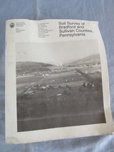 Color &amp; BW Soil Survey Map Bradford &amp; Sullivan County Pennsylvania  Fold Out - £38.79 GBP