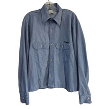 NSA National Safety Apparel FR Shirt Indura Ultra Soft Chambray Blue Men... - $365.15 MXN