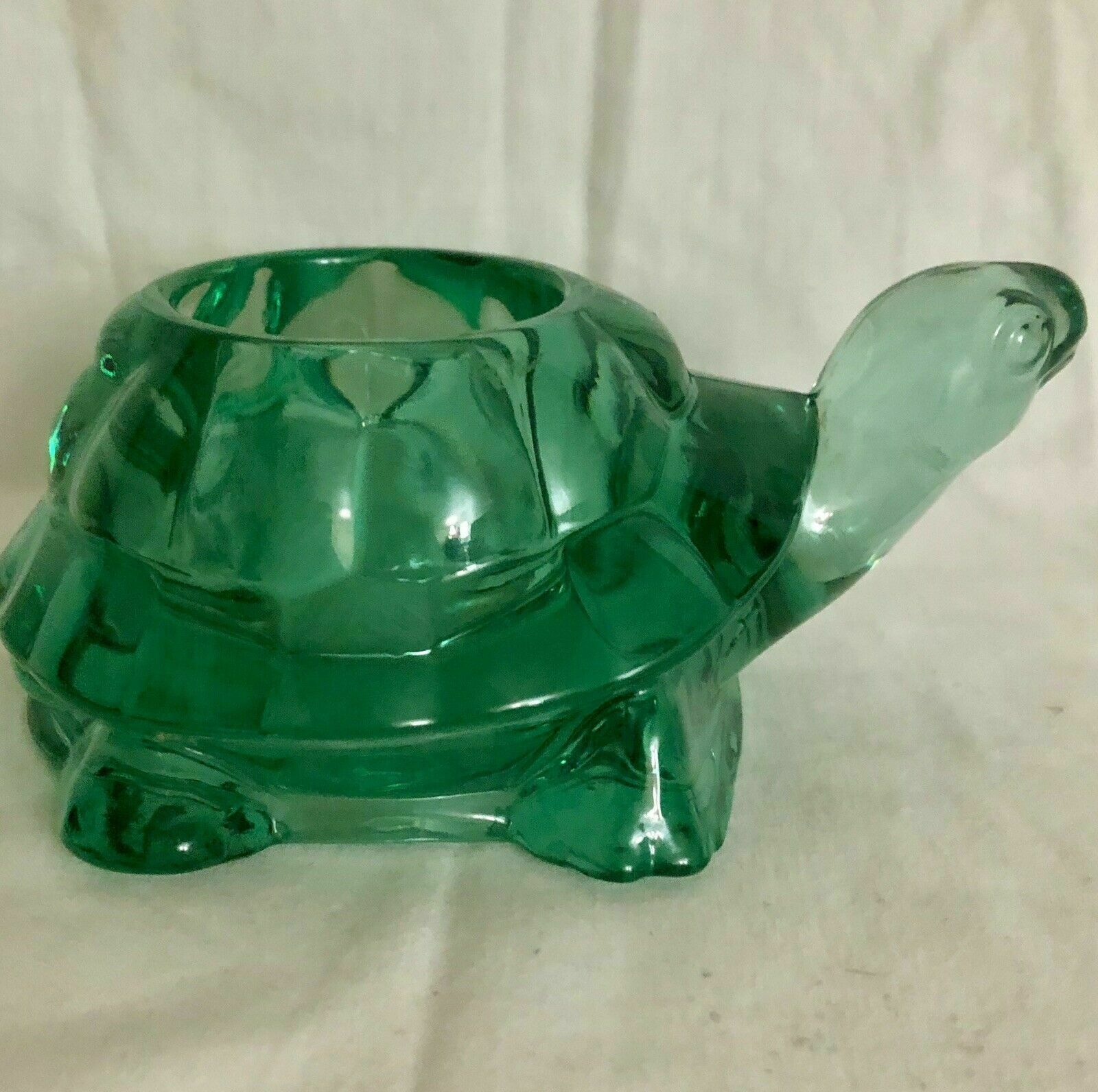Spanish Green Glass Turtle Tortoise Tealight Votive Candle Holder INDIANA GLASS - £15.97 GBP