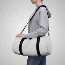 Black and White Wanderlust Duffel Bag with Pine Tree Silhouette Design - £54.37 GBP+