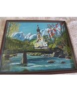 European Church Original Painting by Bob Bachman Signed  17&quot; x 21&quot; - €16,32 EUR
