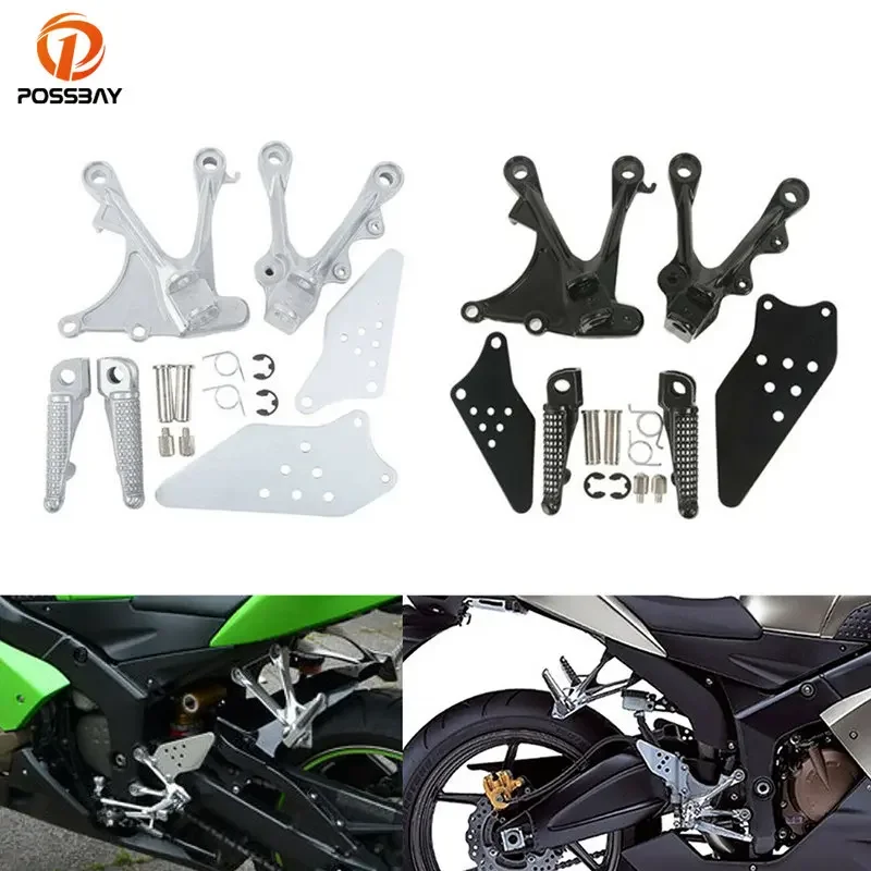 1 Set Motorcycle Front Foot Pegs Footrests Pedals Accessories Fit For Ka... - $88.85+