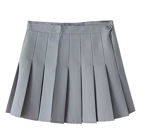 Women High Waist Solid Pleated Mini Slim Single Tennis Skirts (Wasit29'' - L,... - $21.77