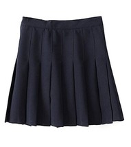 Beautifulfashionlife Women's High Waist Solid Pleated Mini Skirt(L, Dark blue) - $25.73