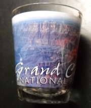 Grand Canyon National Park Shot Glass Clear Glass Full Color Wrap Golden Rim - £5.58 GBP