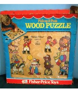 Rare Vtg. Fisher Price Pick Up &#39;N Peek #516 Circus Wooden Puzzle MIB!  (D) - £27.40 GBP
