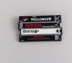 New Halloween Horror Movie VHS Enamel Lapel Hat Pin - £5.41 GBP