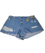 Levi&#39;s Women&#39;s High Waisted Mom Shorts Medium Wash Cut-off Size 26W NWT - $37.74 CAD