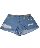 Levi&#39;s Women&#39;s High Waisted Mom Shorts Medium Wash Cut-off Size 26W NWT - £21.63 GBP