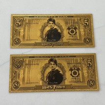 Harry Potter Gold Foil Banknote Cards Lot Of 2 - £7.02 GBP