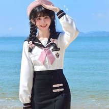 Sweetheart School Girl JK Uniform Set | Women Girl Blouse Mini Skirt #1394 - $69.00