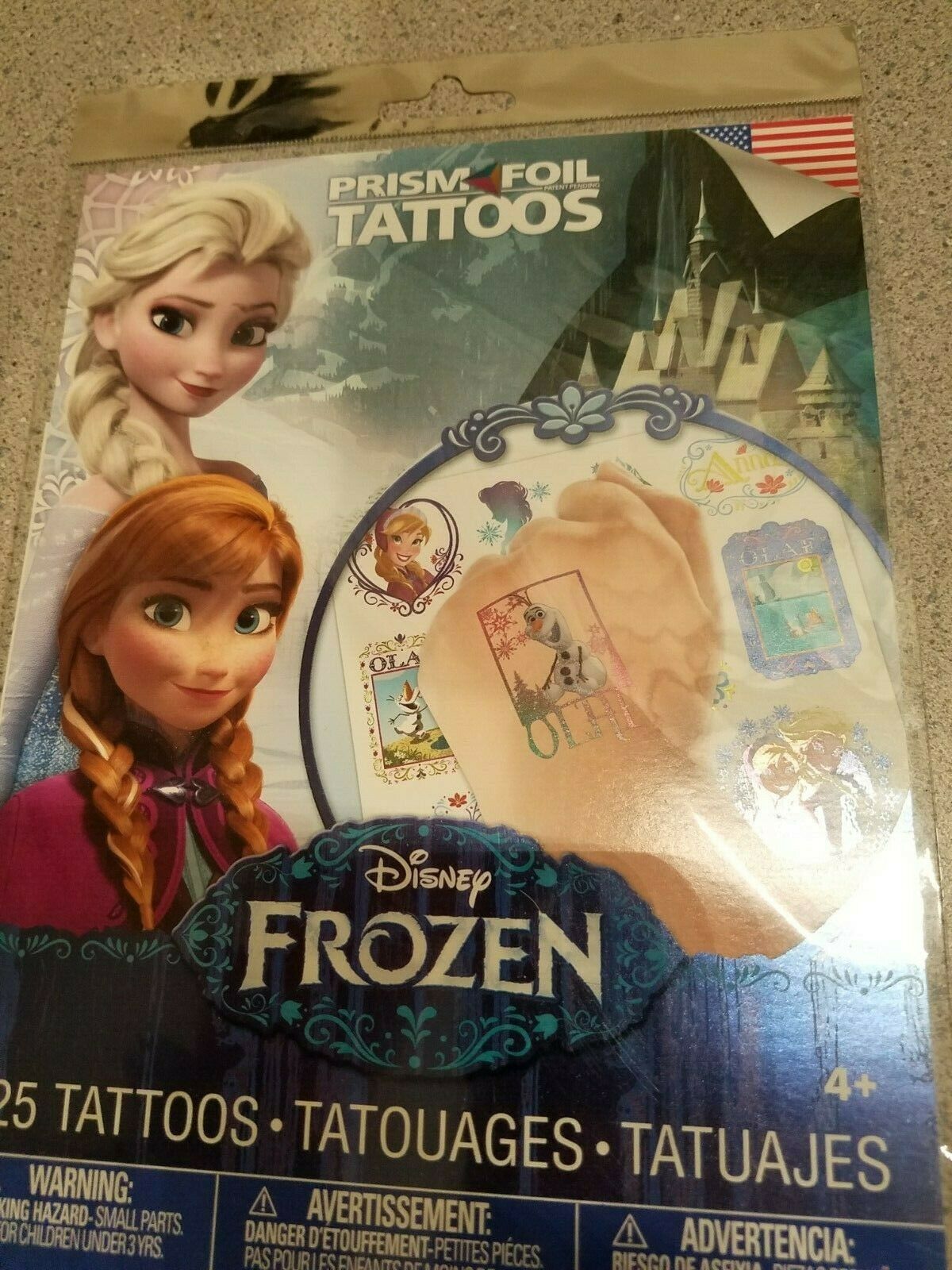 Disney Frozen Prism Foil Tattoos - 25 Temporary Tattoos - $7.91