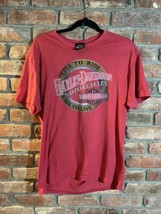 Women’s Red Harley Davidson Of Greenville Biker T-shirt Sz M Small Hole - £9.16 GBP