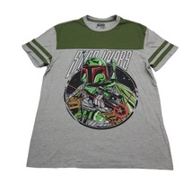 Star Wars Shirt Mens M Gray Short Sleeve Crew Neck Graphic Print Pullover - $15.72