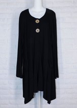 COMPLETO Jersey Knit Jacket A Line Pockets Black XLarge - $49.49