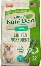 Nylabone Natural Nutri Dent Fresh Breath Dental Chews - Limited Ingredie... - £26.86 GBP