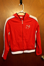 No Boundaries Red Zip Hoodie &quot;79&quot; - Size Juniors Medium (7/9) - £9.00 GBP