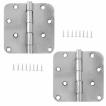 Stanley S821-603 4 Inch 5/8 Radius Door Hinges Satin Chrome Pack of 2 - £7.41 GBP