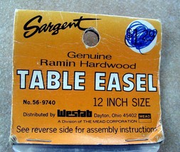 Vintage Sargent Genuine Ramin Hardwood Table Easel - 12 Inch - £17.38 GBP
