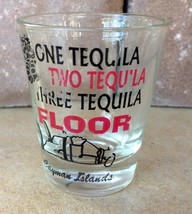Cayman Islands One Tequila Two Tequila Three Tequila Floor Shot Glass - £3.95 GBP