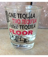 Cayman Islands One Tequila Two Tequila Three Tequila Floor Shot Glass - £3.93 GBP