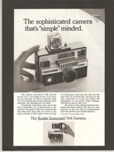 Vintage Kodak Instamatic 804 Camera Magazine Advertisement - 1967 - £6.68 GBP
