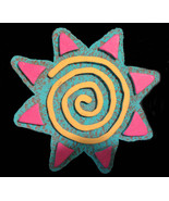 Great River Company WaterJet Cut Southwestern Starburst Clay Plaque - 1997 - £27.73 GBP