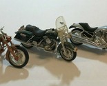 Vintage Lot of 3 Harley-Davidson 5&quot; Motorcycles Figures H-D by MAISTO - $18.99