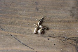Gold Plated Bowling Pin Ball Charm - £4.77 GBP