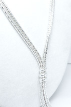 Sterling Silver 19&quot; Tassel Design Y-Necklace - £75.93 GBP