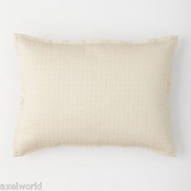 Vera Wang &quot;Etched Roses Quilted&quot; Tattersail 1pc Cream Deco Pillow Nip $120 - £61.70 GBP