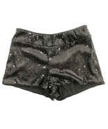 FOREVER 21 Women&#39;s Short Pants Black Sequence Dance Stage Stretch Zipper... - £7.15 GBP