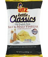 Utz Kettle Classics Salt &amp; Malt Vinegar Potato Chips, 7.5 oz. Sharing Si... - £23.32 GBP+