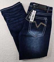 True Luck Mens Denim Jeans Size 36x32 Bootcut Classic Stretch - €29,22 EUR
