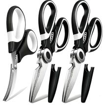 Versatile Kitchen Scissors Set - 3 Heavy Duty Stainless Steel Shears for... - $32.62