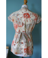 Adorable blouse, short tunic, floral print, abstract, printed flowers, c... - $29.88 CAD