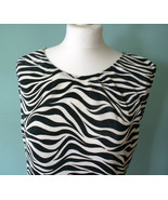 Abstract Zebra blouse, zebra top, black and white stripes - £15.81 GBP