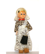 Vintage Collectible Doll - Folk Costume, hard plastic doll, oriental style - $16.00