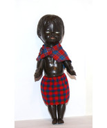 Vintage Collectible Doll -  hard plastic black doll, creepy doll - $66.55 CAD