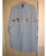 Warner Bros Studio Store Shirt~1 LG Denim Long Sleeve Shirt - £14.84 GBP