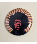 Vtg Jimi Hendrix Rock Metal Band Pin Back Button 1&quot; Red Yellow - €12,70 EUR