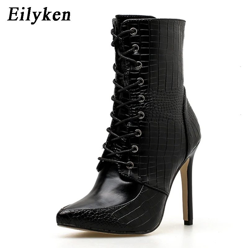 Eilyken 2024 New skin grain Ankle Boots For Women Fashion Pointed toe Ladies  -U - £185.05 GBP