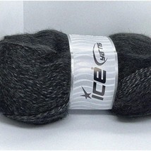 Pastel Dreams: Premium Mohair Sport Weight Yarn - Grey Black Acrylic &amp; Wool Blen - £25.45 GBP